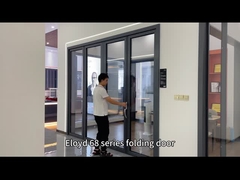 Porta di vetro pieghevole in alluminio