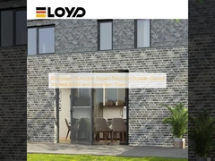 Porte a doppio vetro in alluminio resistenti agli uragani, a doppio vetro, a doppio vetro e ad accordion